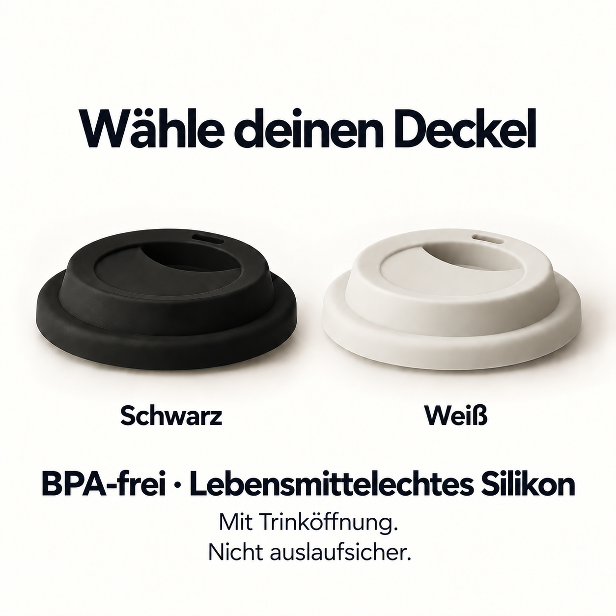 Wähle deinen Deckel – Schwarz oder Weiß