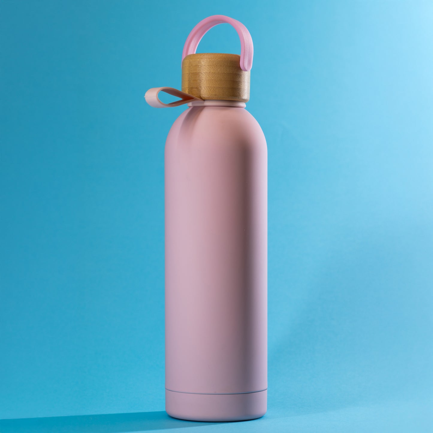 Bamboo lid for a thermal bottle