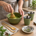Matcha Ritual Kit + 2 Cups 240 ml (Matcha Green),