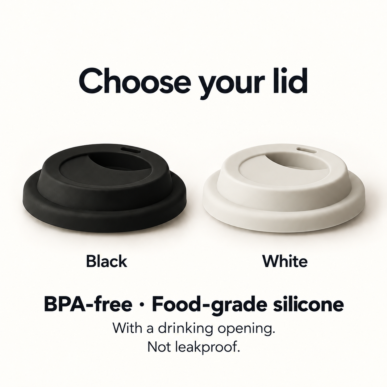 Choose your lid – Black or White