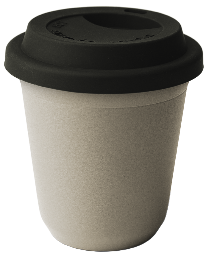 Metallbecher mit Deckel