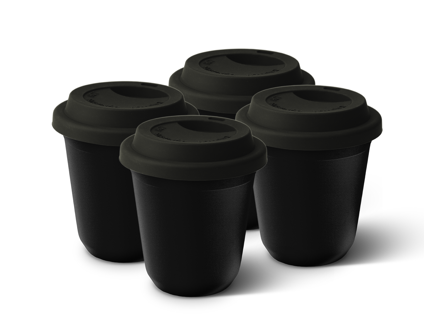 Set of 4 Metallic Mug With Lid