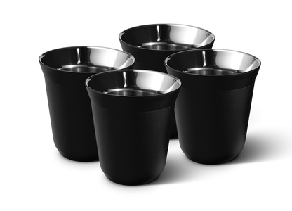 Set of 4 Metallic Mug With Lid