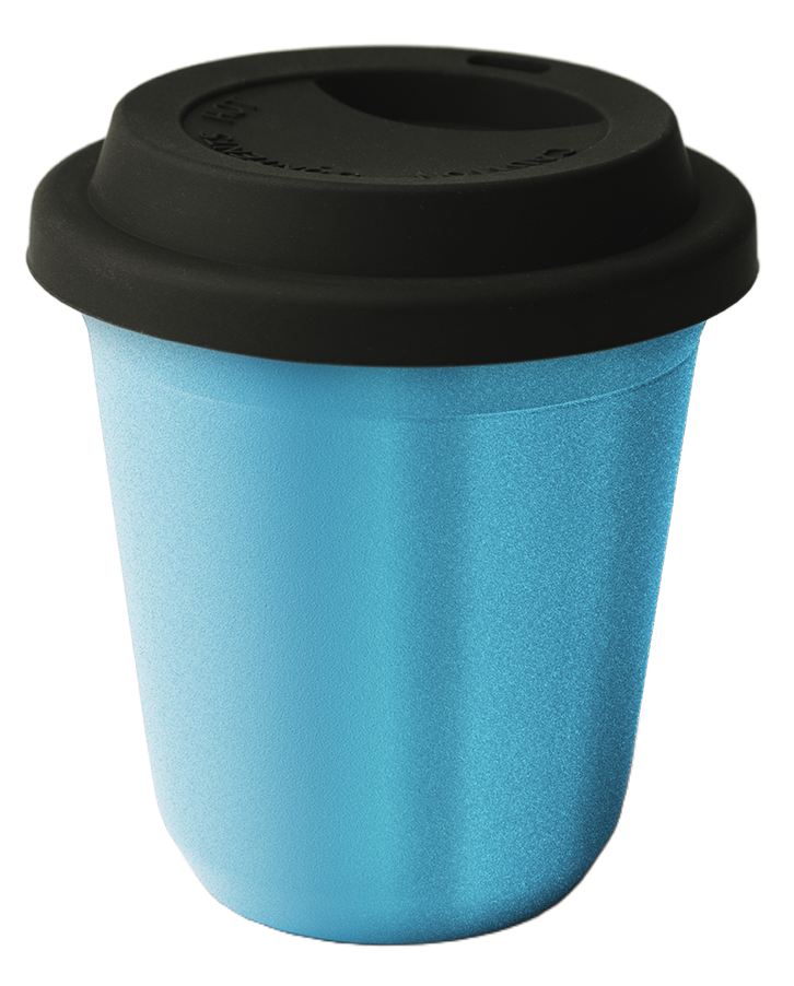 Mug métallique avec couvercle