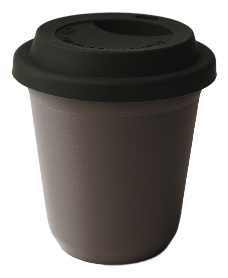 Metallbecher mit Deckel