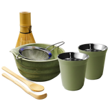 Matcha Ritual Kit + 2 Cups 240 ml (Matcha Green),
