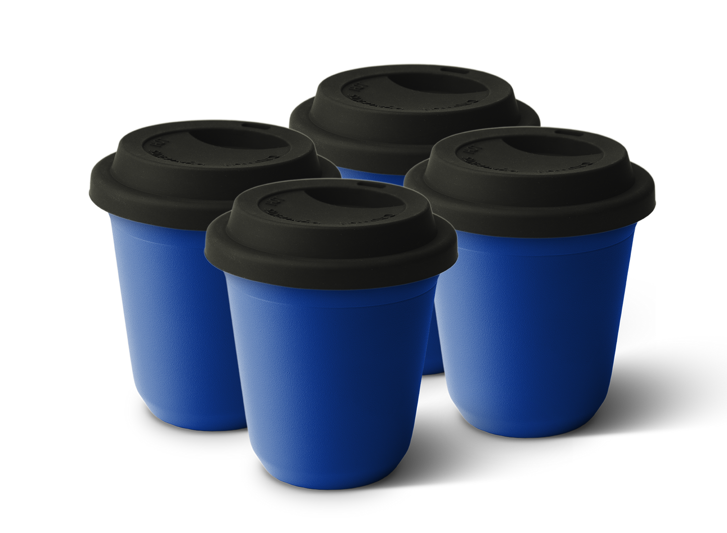 Set of 4 Metallic Mug With Lid