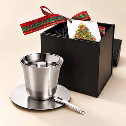 Espresso Elegance Silver Gift Set