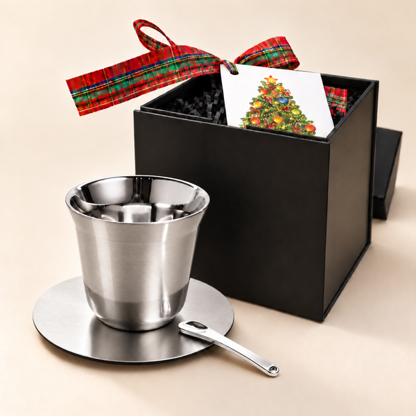 Espresso Elegance Silver Gift Set