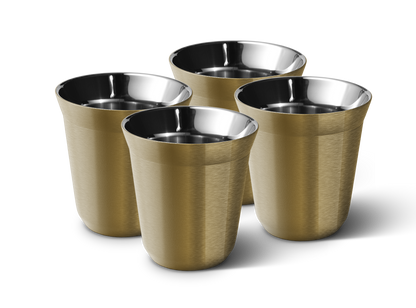 Set of 4 Metallic Mug With Lid