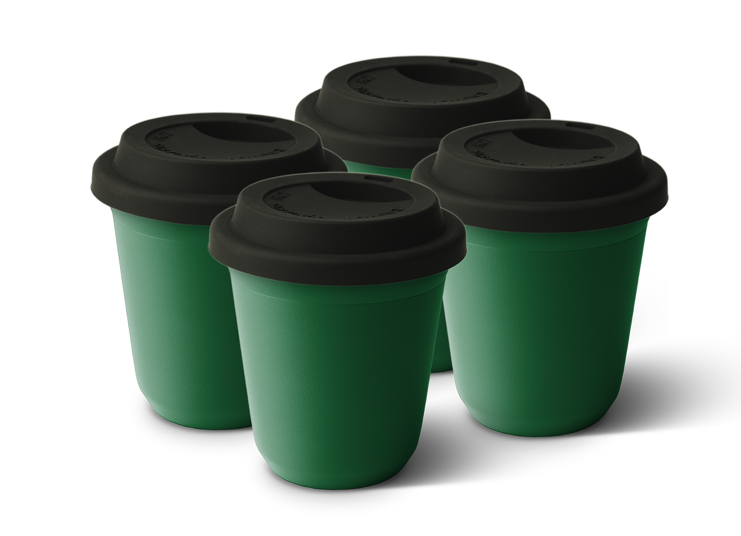 Set of 4 Metallic Mug With Lid