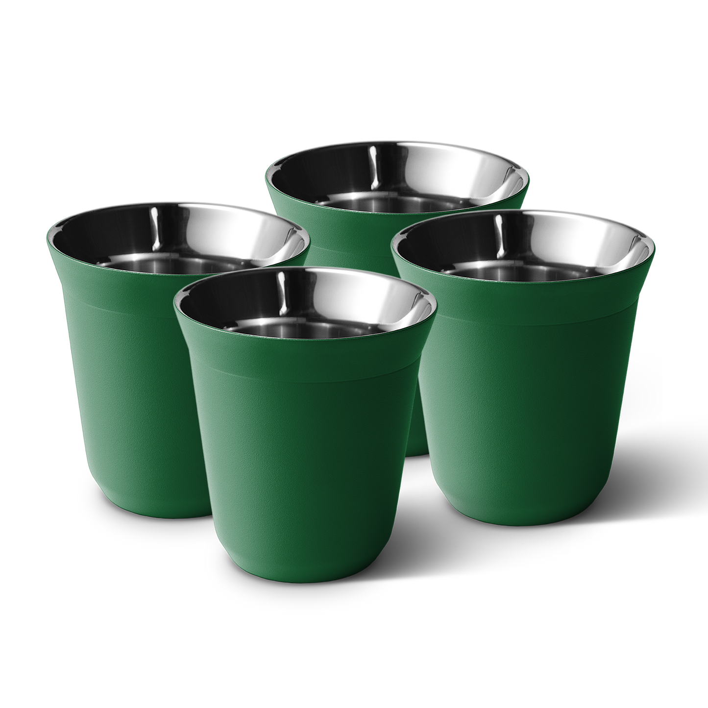 Set of 4 Metallic Mug With Lid