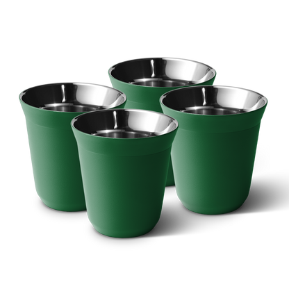 Set of 4 Metallic Mug With Lid