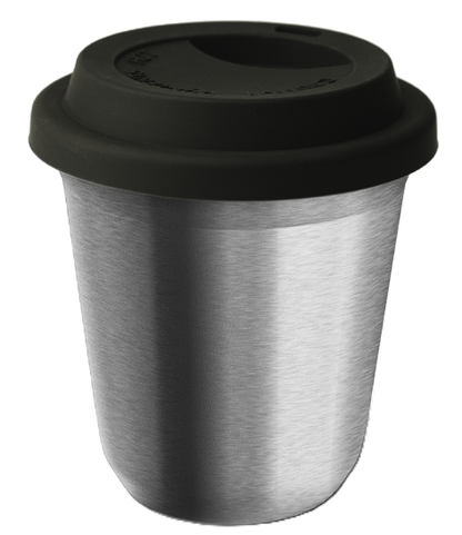 Metallbecher mit Deckel