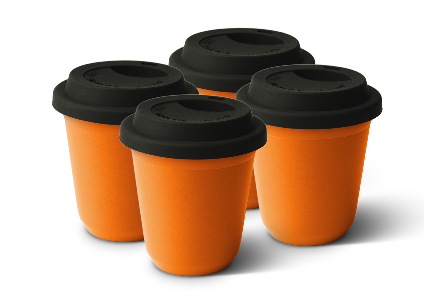 Set of 4 Metallic Mug With Lid