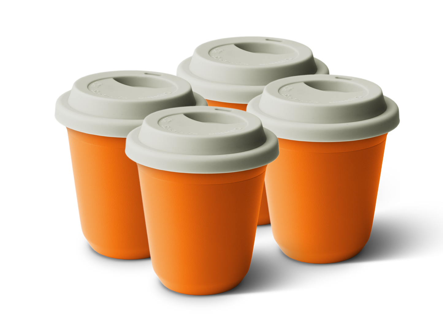 Set of 4 Metallic Mug With Lid