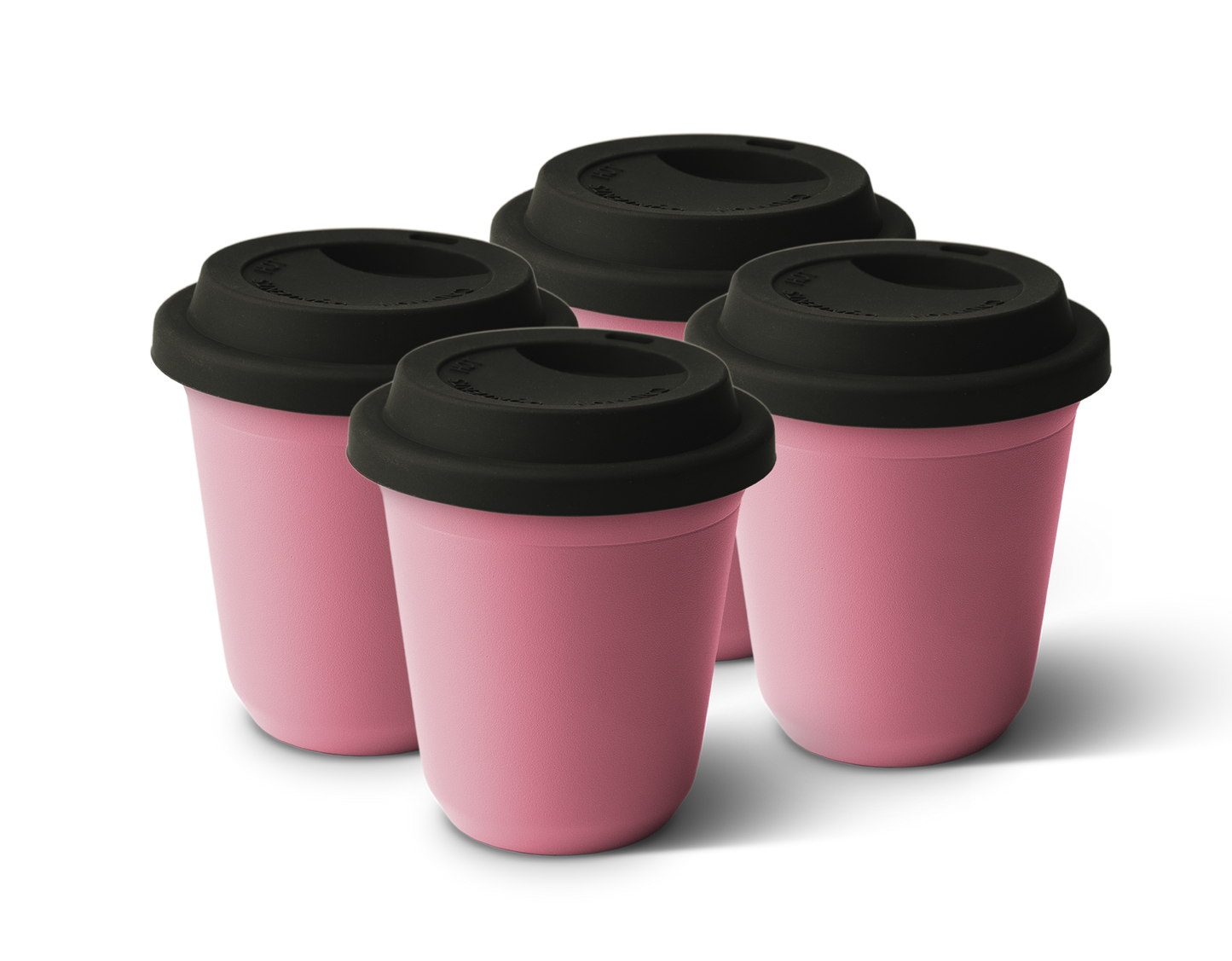 Set of 4 Metallic Mug With Lid