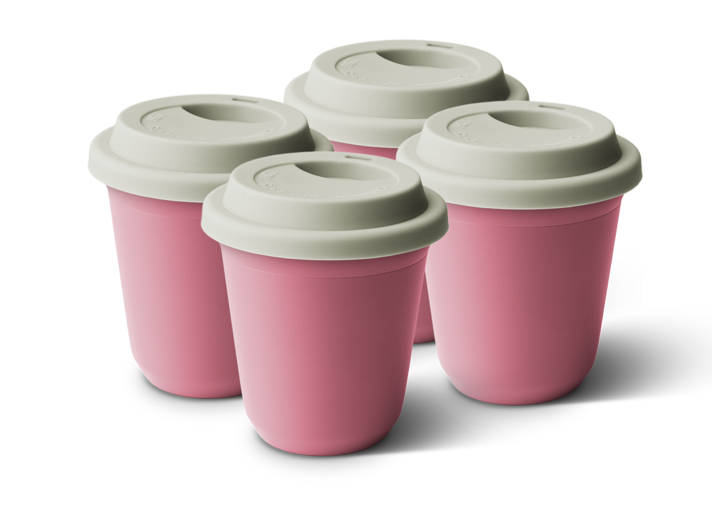 Set of 4 Metallic Mug With Lid