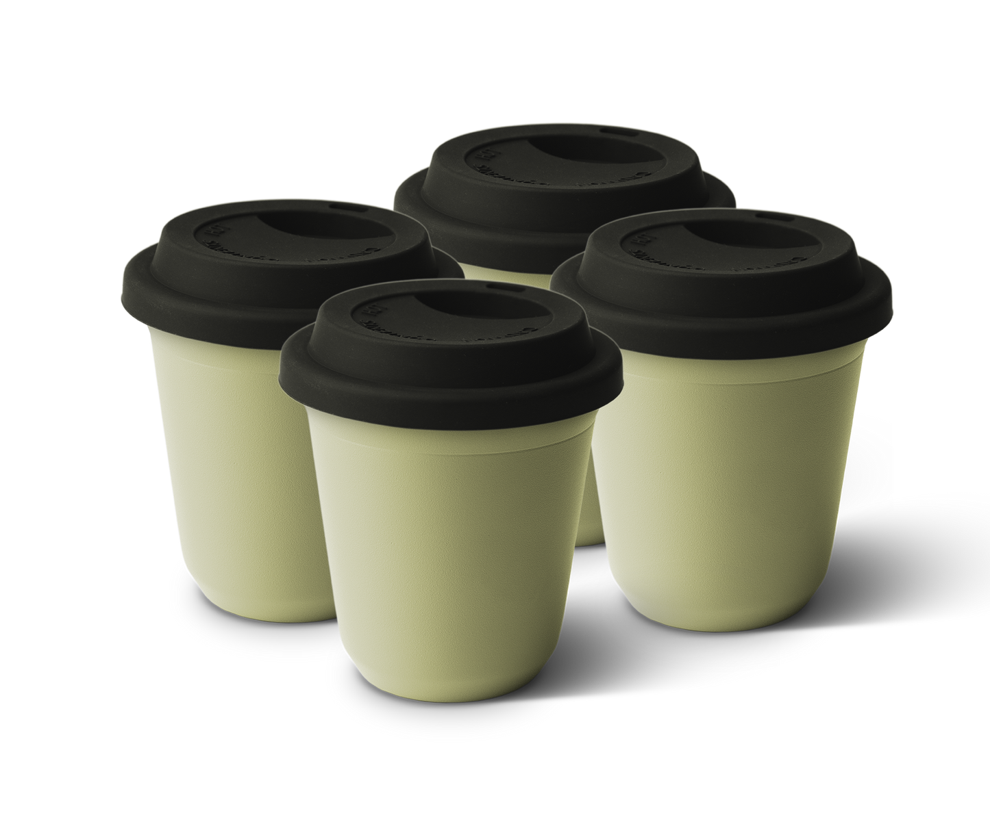 Set of 4 Metallic Mug With Lid