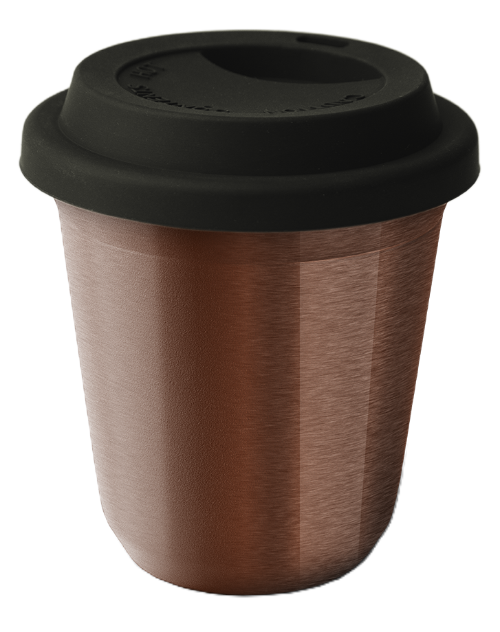 Metallbecher mit Deckel