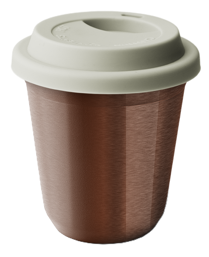 Metallbecher mit Deckel