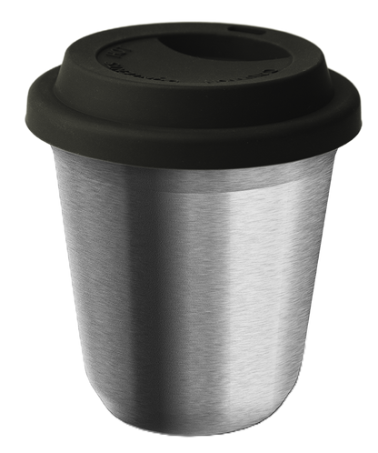 Metallbecher mit Deckel