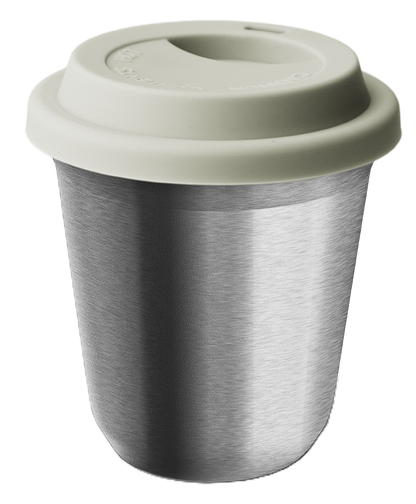 Metallbecher mit Deckel