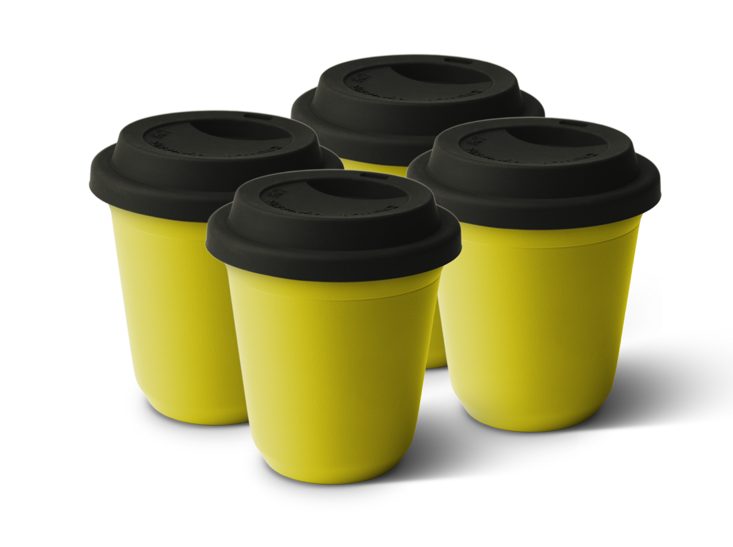 Set of 4 Metallic Mug With Lid